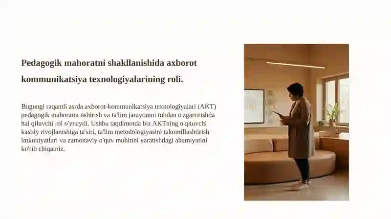 AKT: Pedagogik mahoratning yangi qirralari