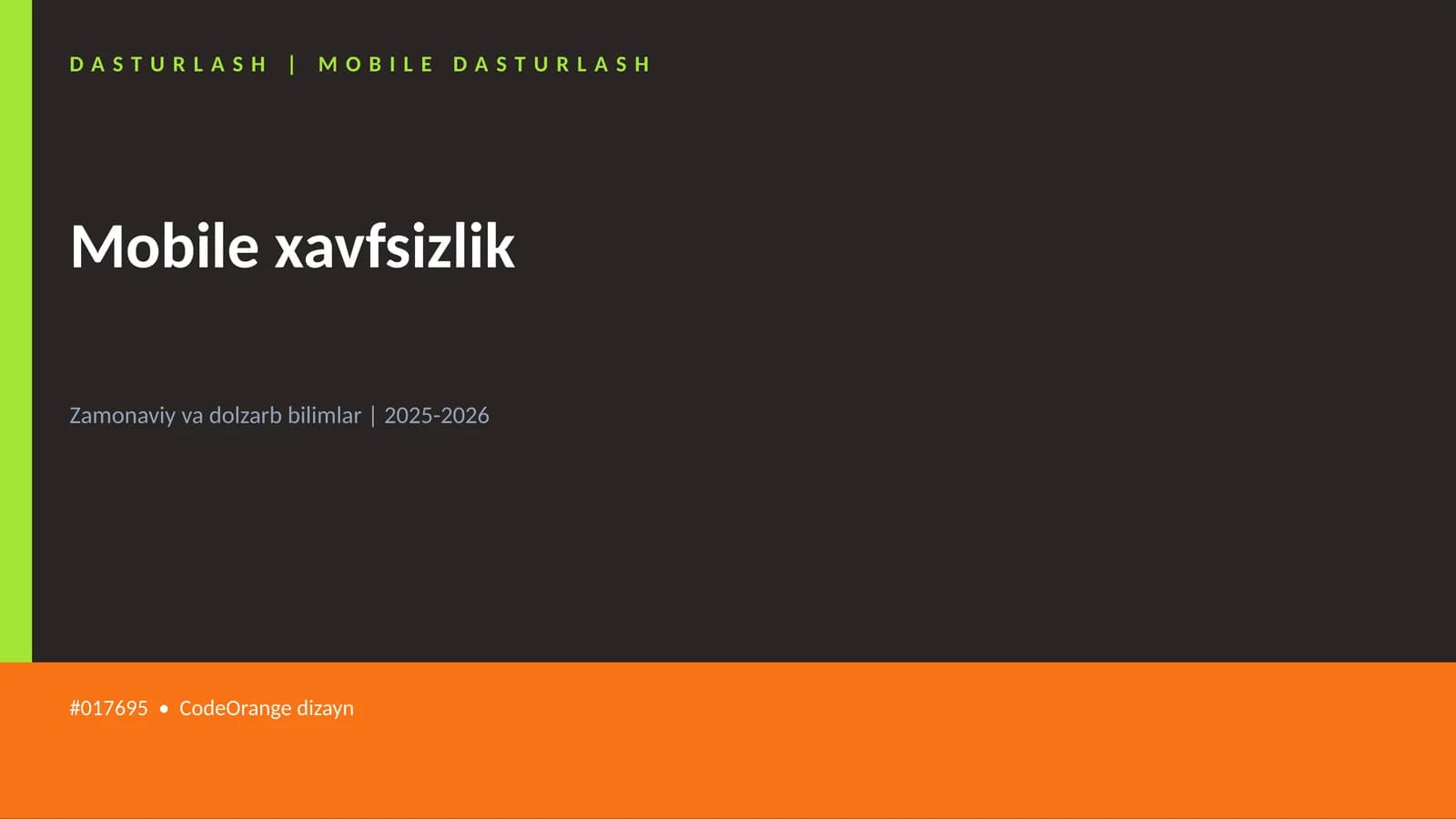 Mobile xavfsizlik