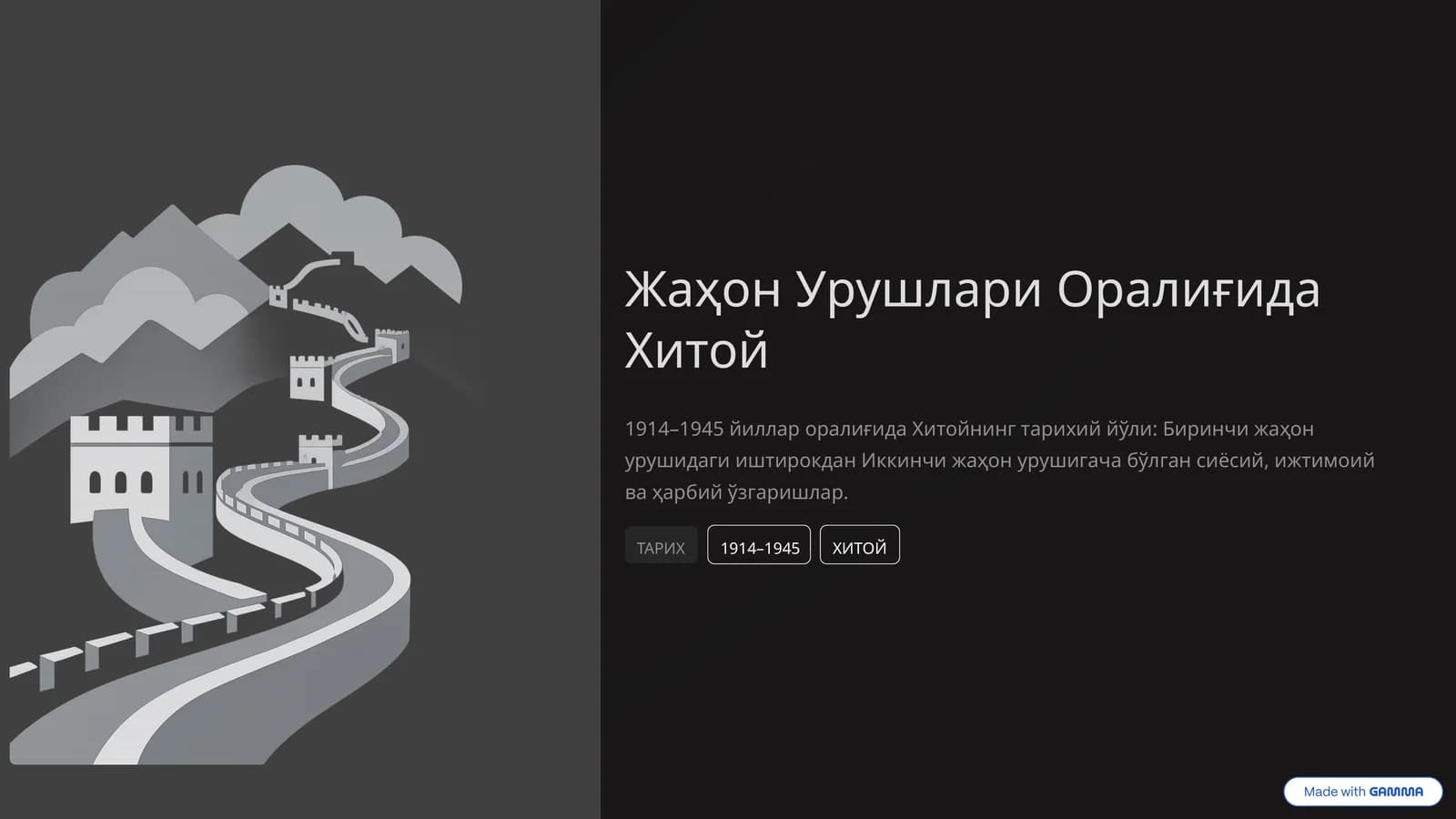 Жаҳон Урушлари Оралиғида Хитой