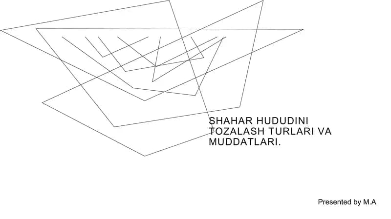 Shahar hududini tozalash turlari va muddatlari
