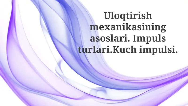Otish mexanikasining asoslari