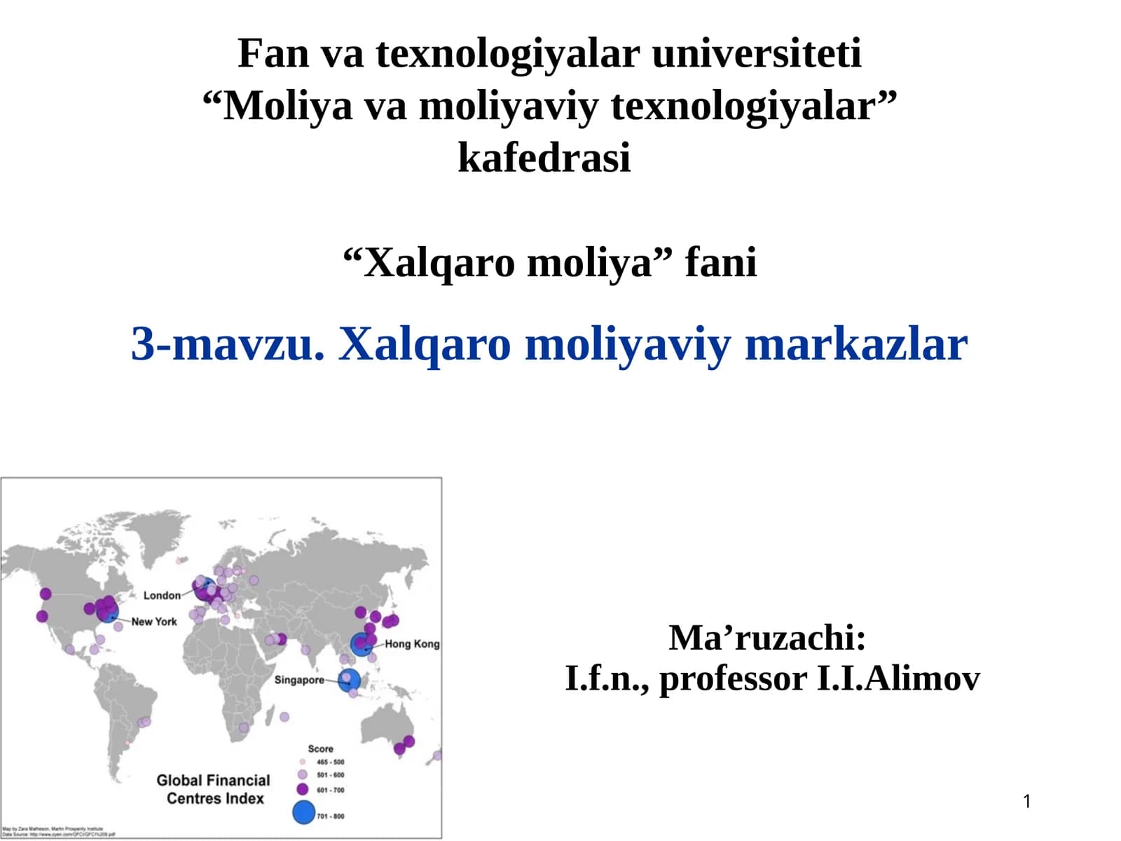 Xalqaro moliyaviy markazlar