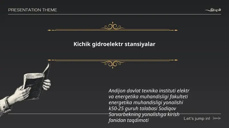 Kichik gidroelektr stansiyalar