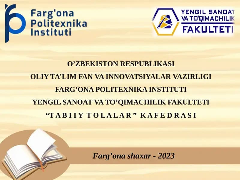 Yengil sanoat va to'qimachilik fakulteti