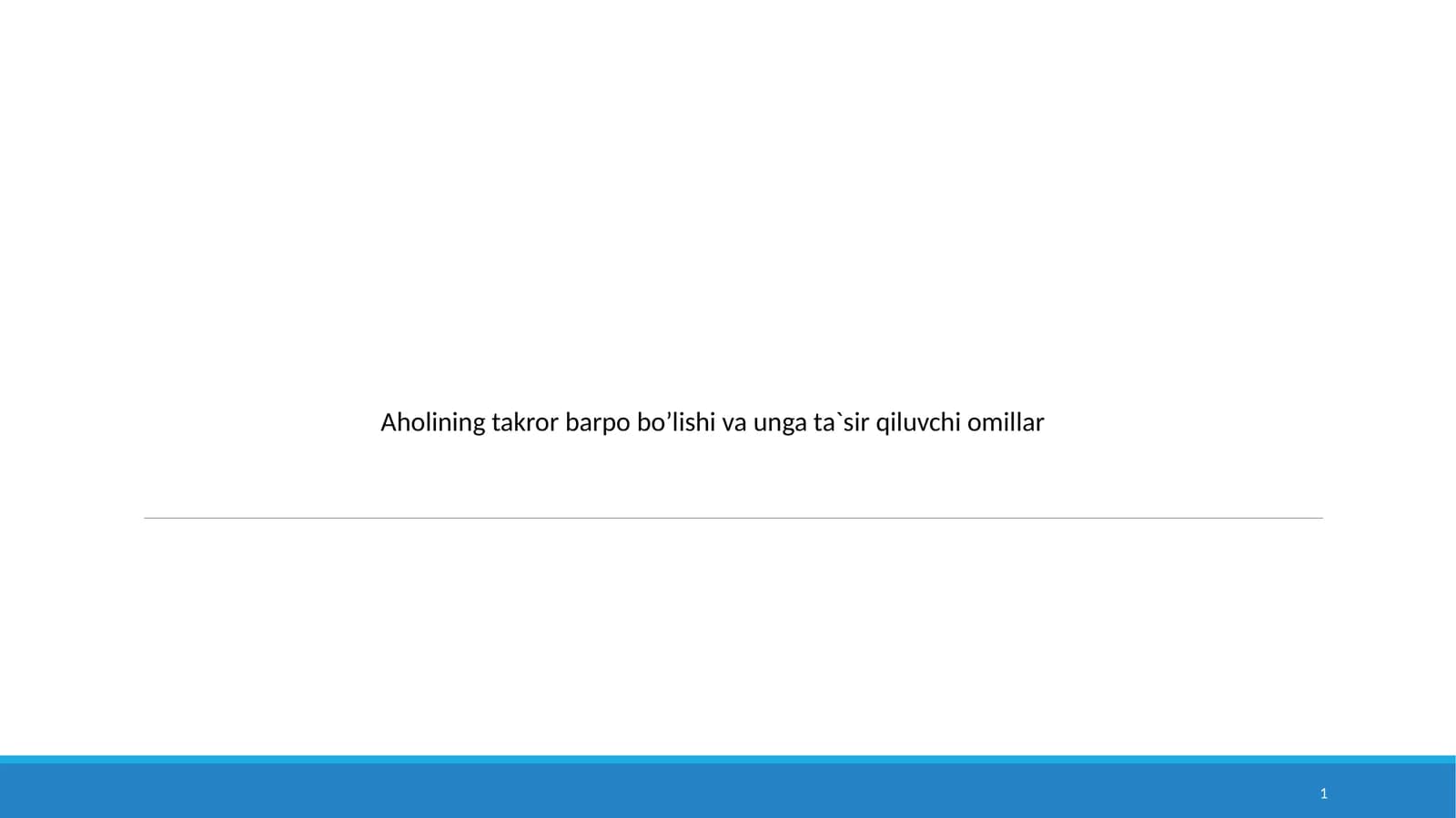 Takror barpo bo'lishi