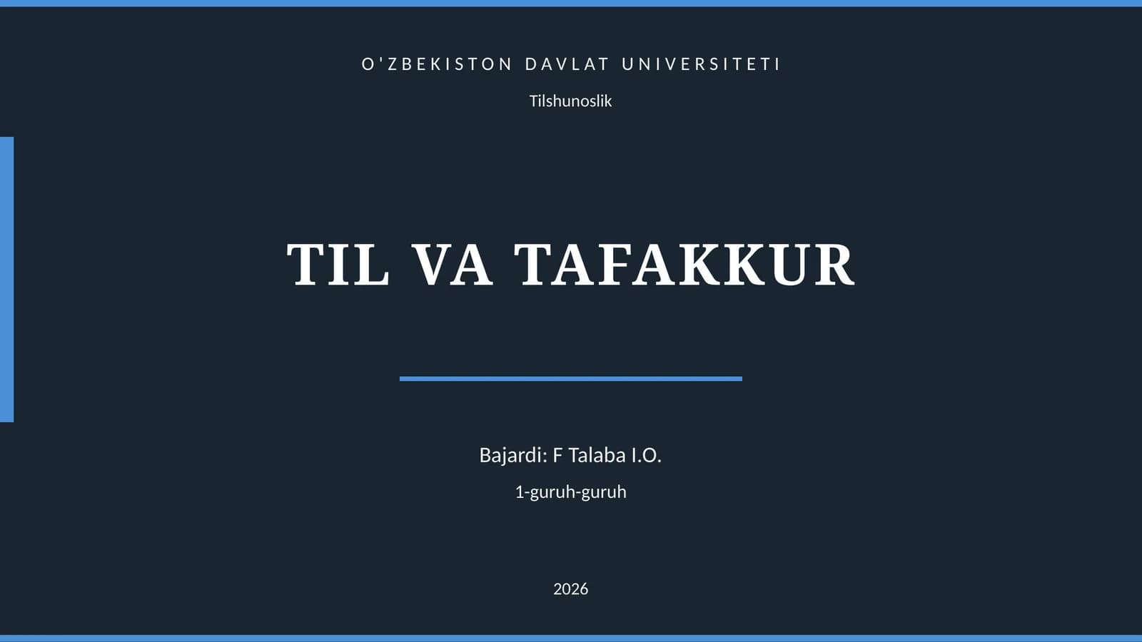 TIL VA TAFAKKUR