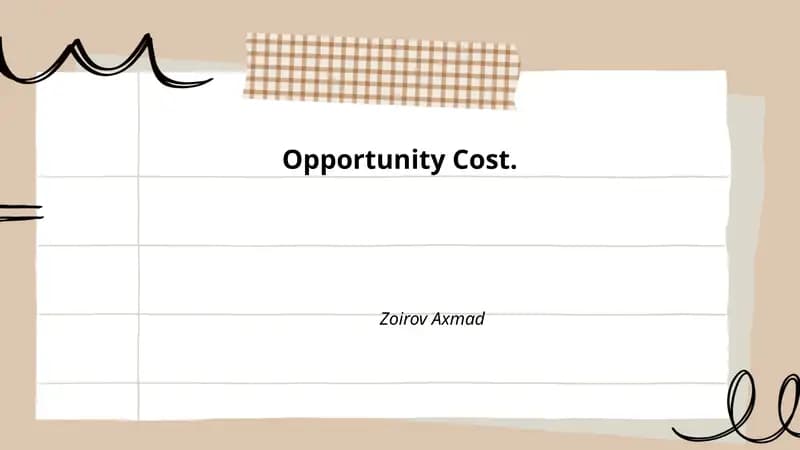 Opportunity Cost