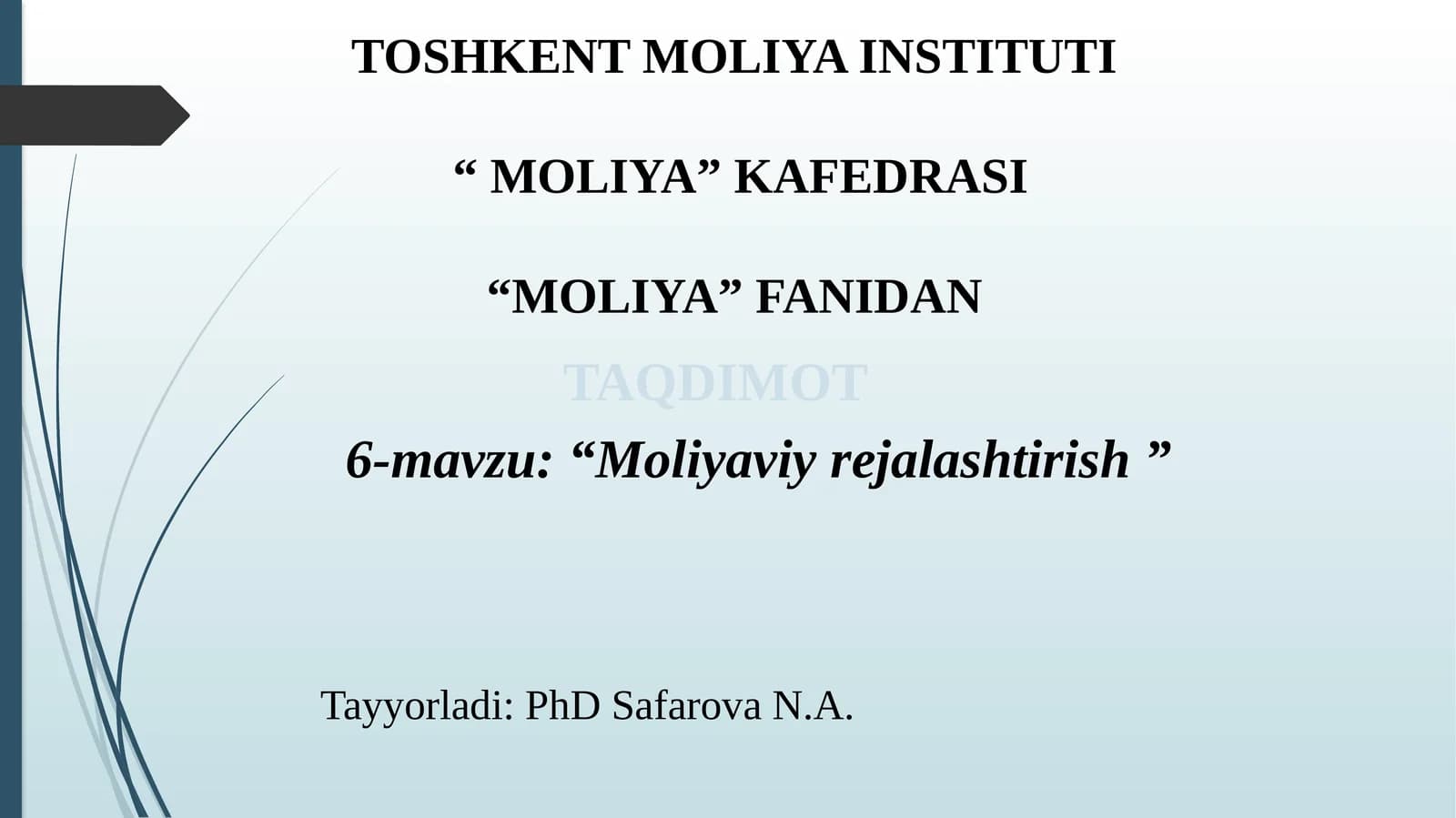 Moliyaviy rejalashtirish