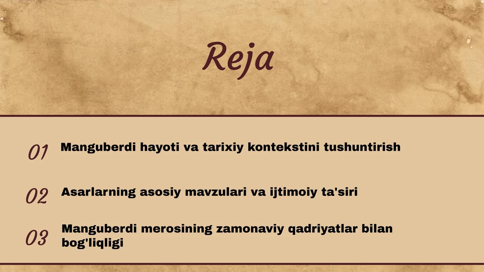 Manguberdi hayoti va tarixiy kontekstini tushuntirish