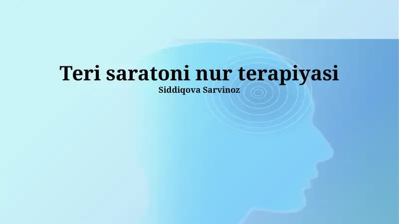 Teri saratoni nur terapiyasi