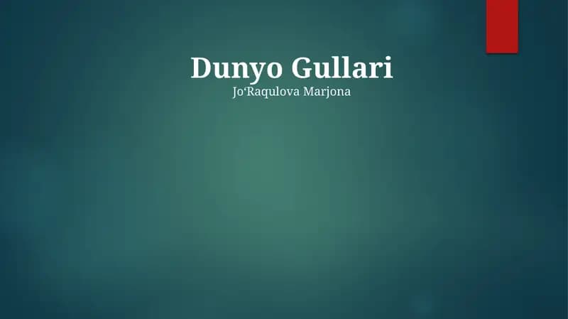 Dunyo Gullari