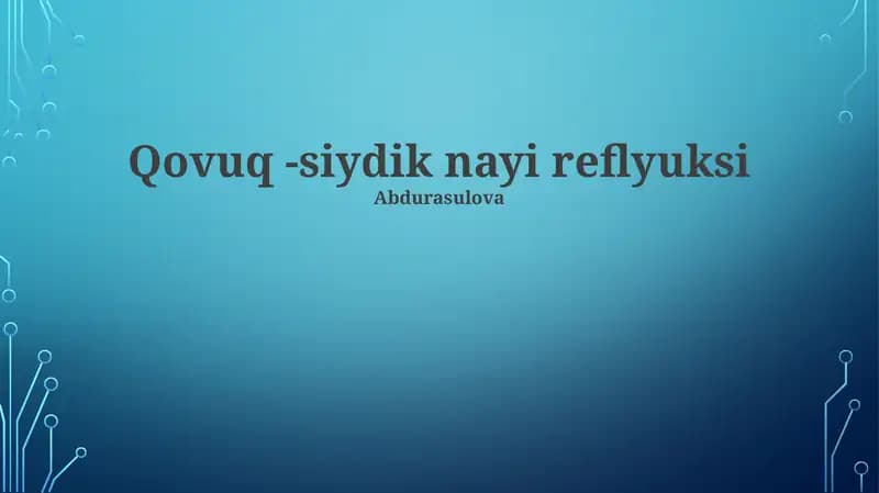 Siydik pufagi-siydik yo'li reflüksi