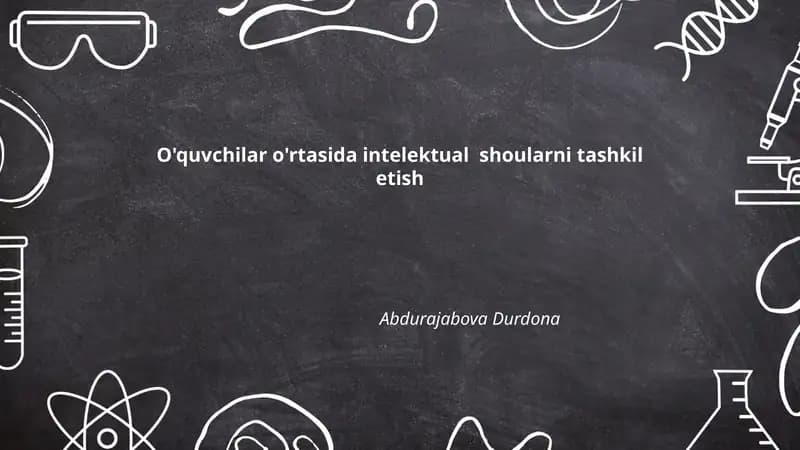Intellektual shou mavzulari
