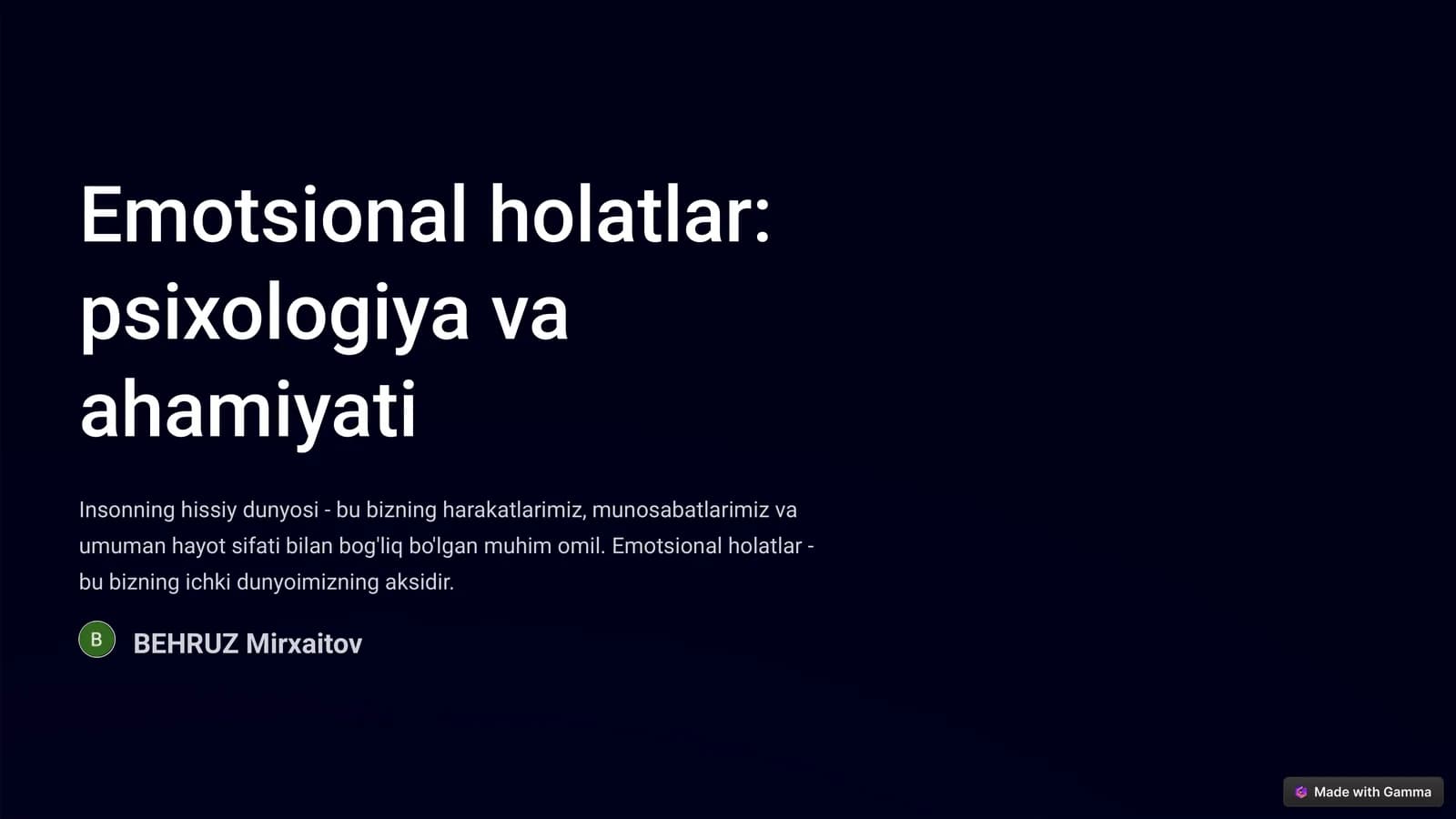 Emosiyani Tushunish: Umumiy Tushunchalar