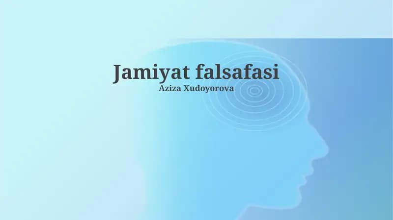 Jamiyat falsafasi