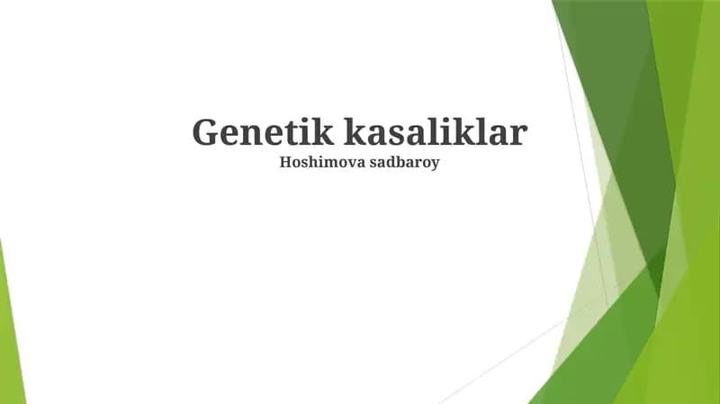 Genetik kasaliklar