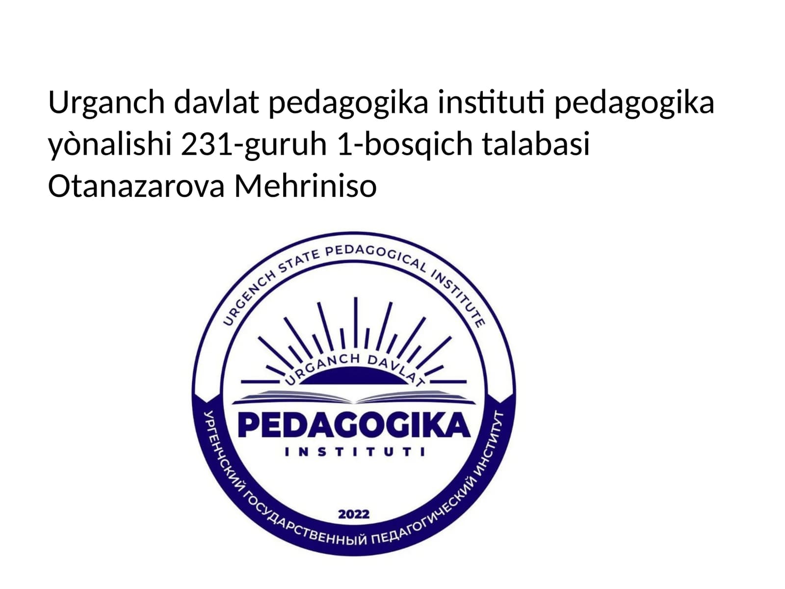 Oʻzbekistonning ijtimoiy iqtisodiy rivojlanishi va taraqqiyot yoʻli