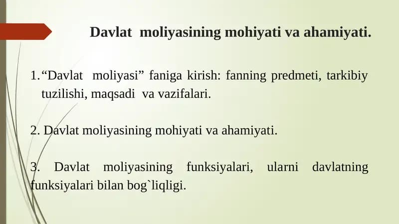 Davlat moliyasi