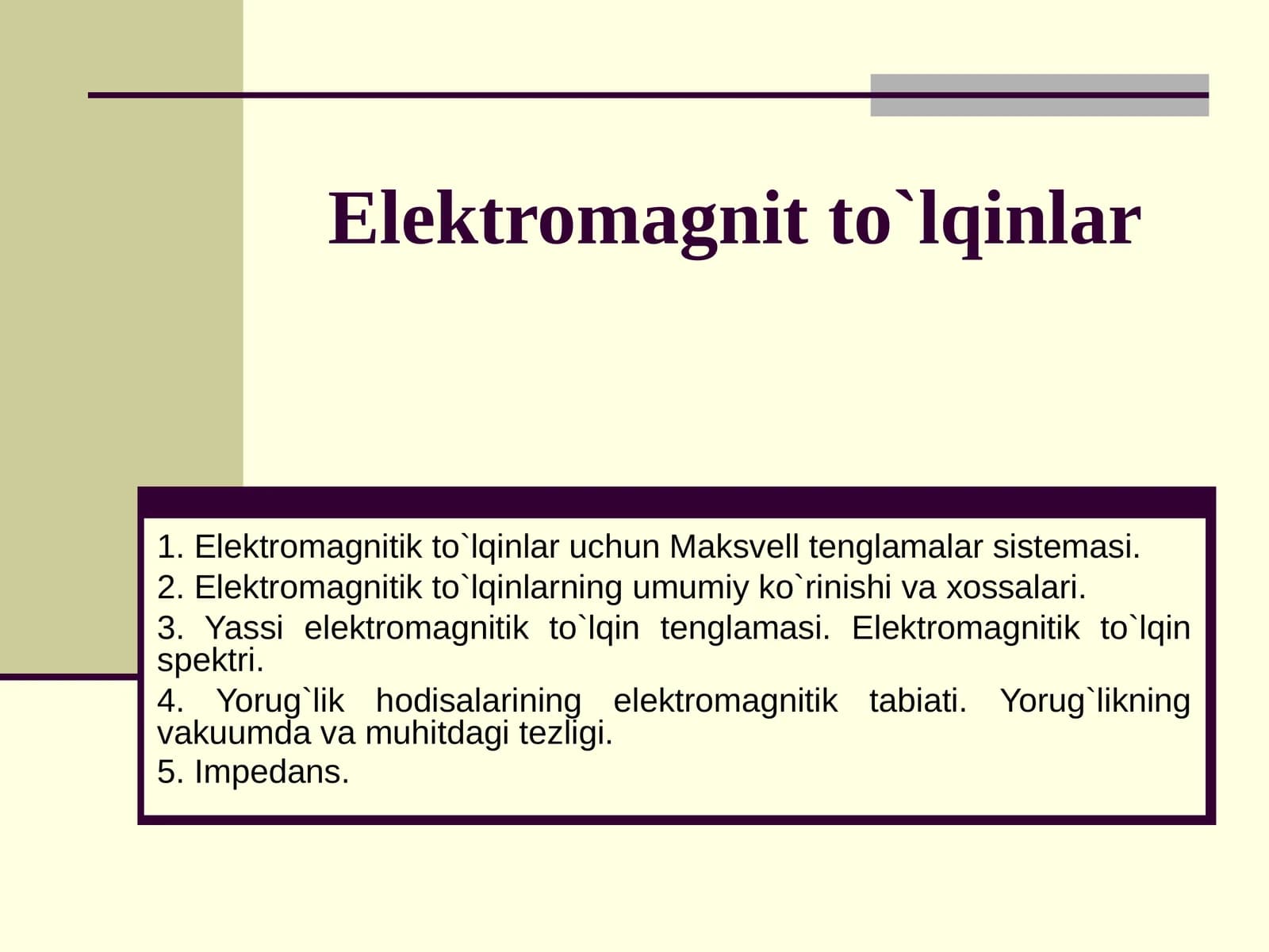 Elektromagnit to`lqinlar