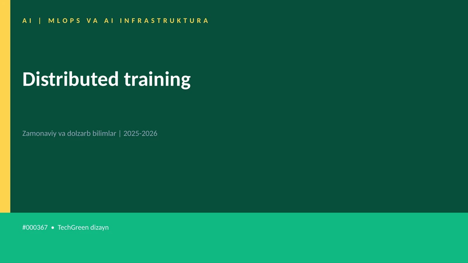 Distributed training