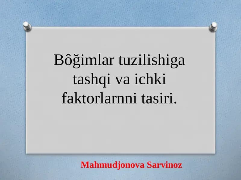 Bôʻgʻimlarning tuzilishi va qatʼi shu kifotlar