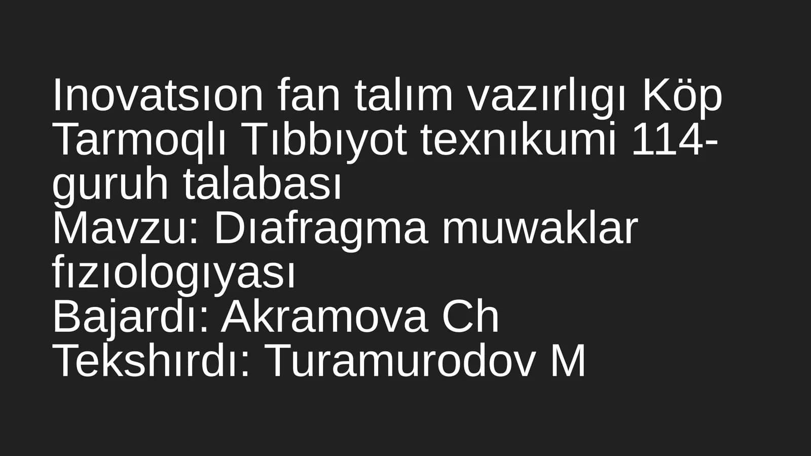 Dıafragma muwaklar fızıologıyası