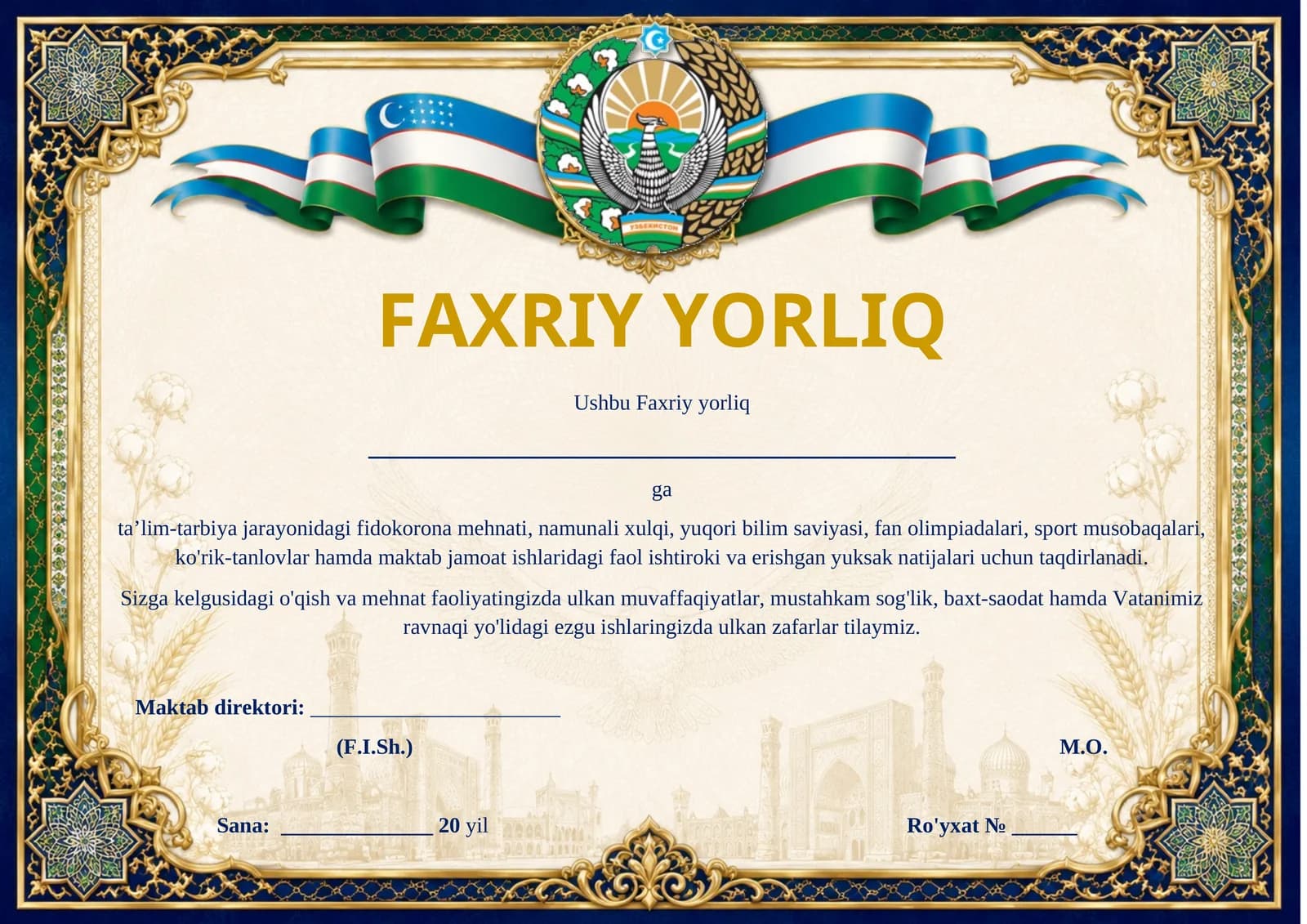 FAXRIY YORLIQ