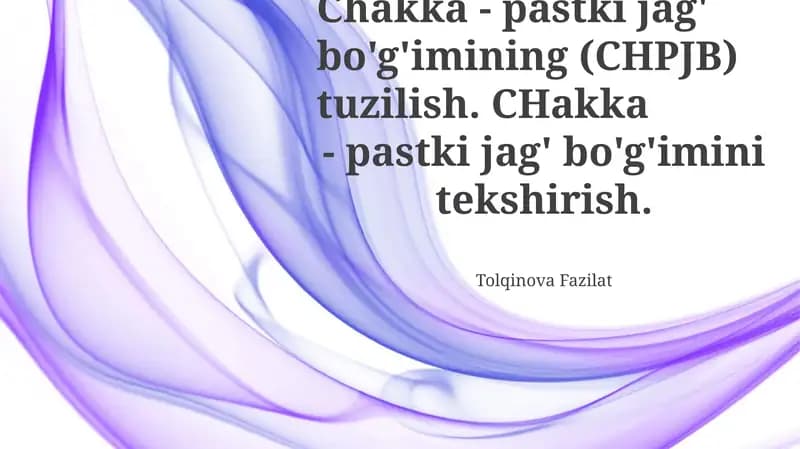 Chakka-Boʻgʻimining Tuzuilishi