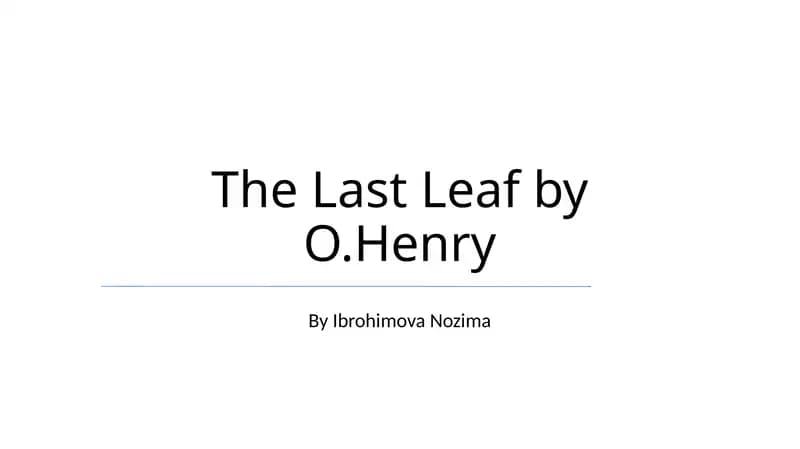 The Last Leaf