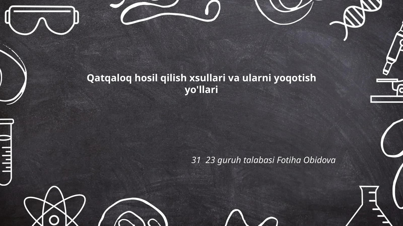 Qatqaloq hosil qilish xsullari va ularni yoqotish yo'llari