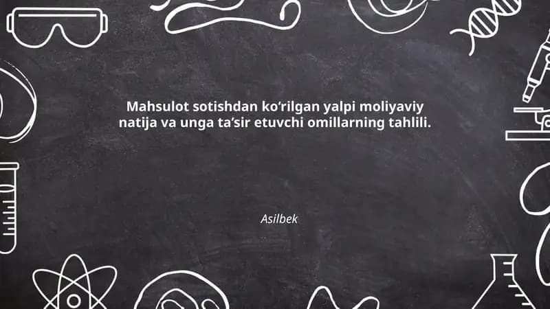 Mahsulot sotishdan ko‘rilgan yalpi moliyaviy natijaning ta’rif va hisoblash usullari