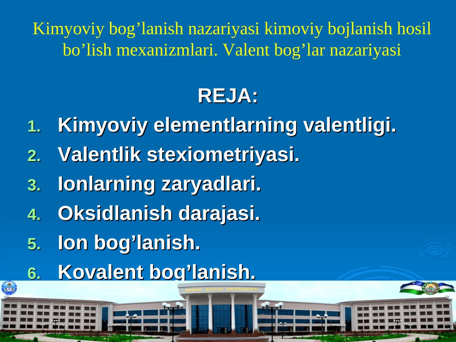 Kimyoviy elementlarning valentligi