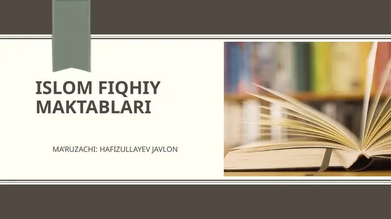 Islom fiqhiy 1maktablari