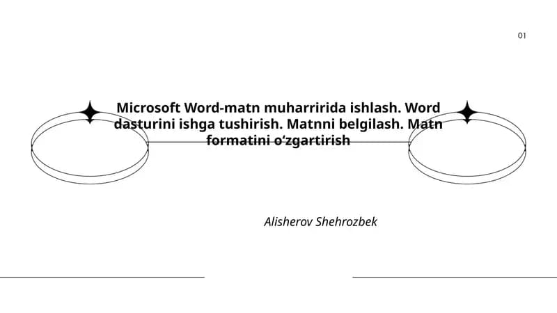 Microsoft Word-matn muharririda ishlash