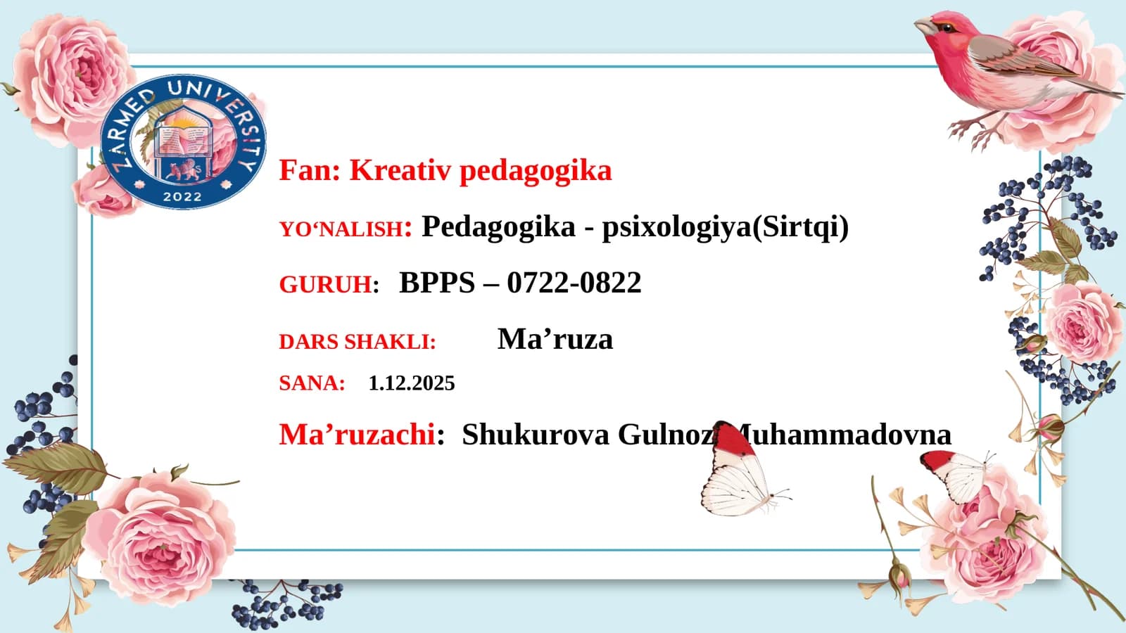 Pedagogik kreativ taʼsir koʻrsatish - kommunikativ qobiliyatning asosiy usuli sifatida. Oʻqituvchining kommunikativ qobiliyatida kreativ, tanqidiy taʼsir oʻtkazish. Effekt fondlari va tizim resurslarini qoʻllash kreativ muammolarni hal qilishni oʻrganish uchun. Axborot fondi. Kreativ resurs yondashuvi, ular bilan ishlash