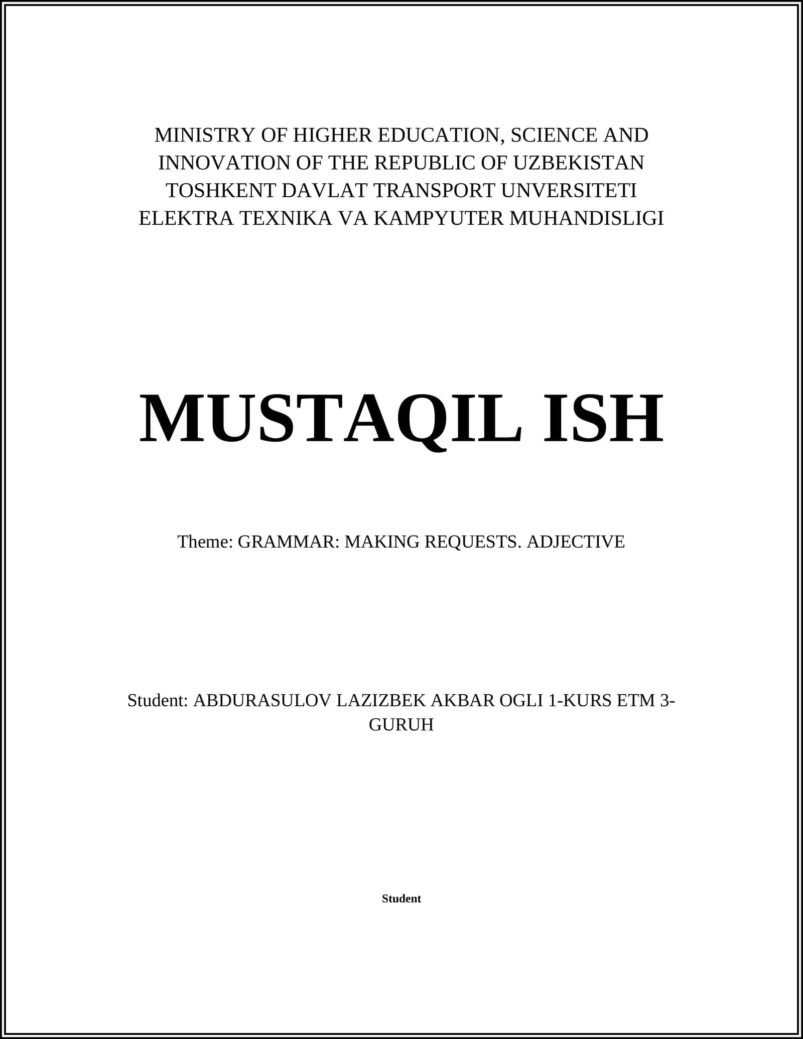 Forming Polite Requests Using Modal Verbs