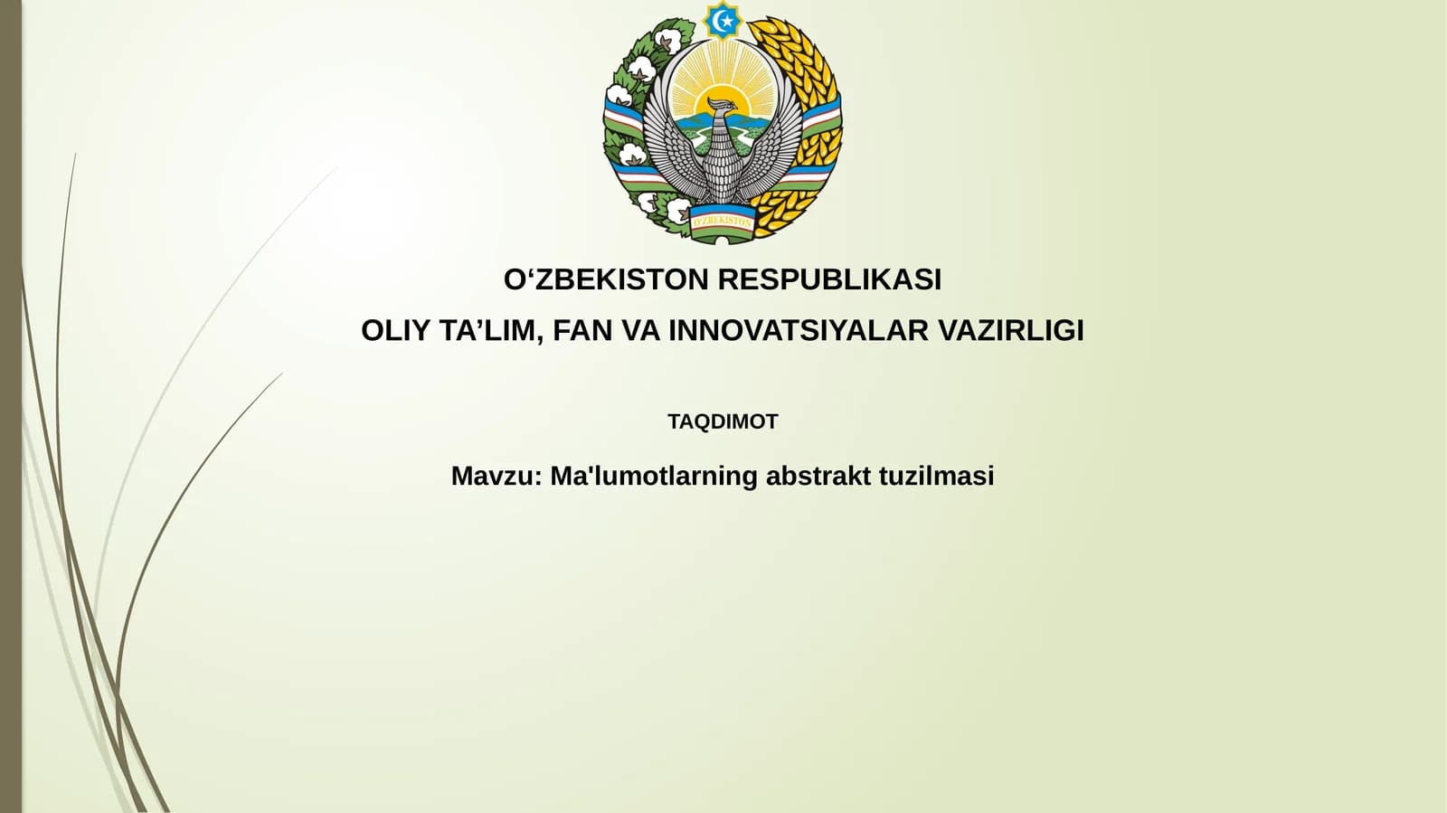 Abstrakt Ma'lumotlar Tuzilmalari