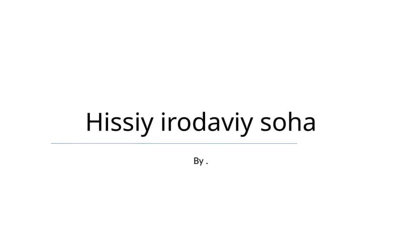 Hissiy irodaviy soha