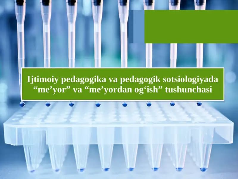 Ijtimoiypedagogika va pedagogik sotsiologiyada “me’yor” va “me’yordan og‘ish” tushunchasi