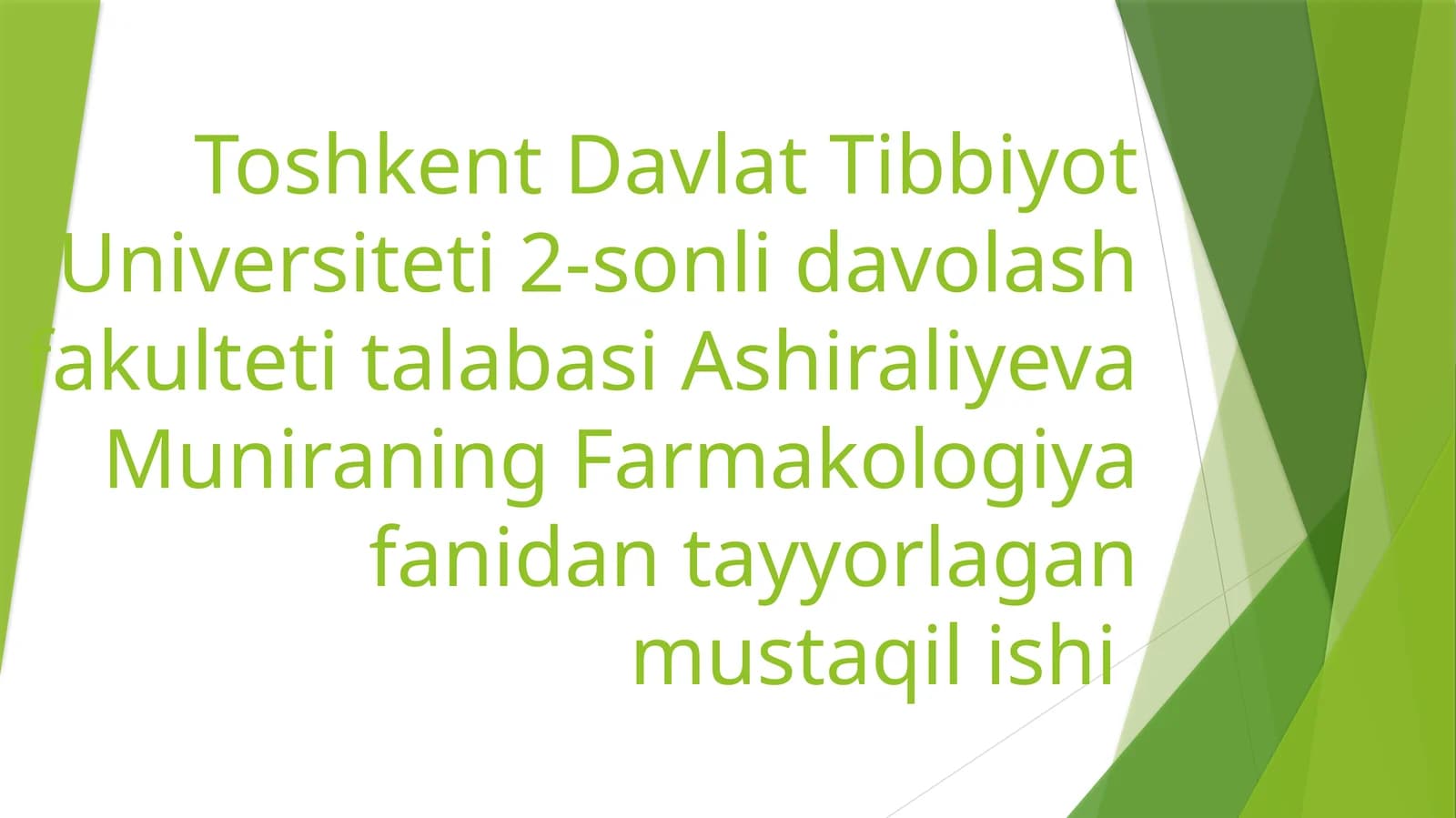 xavfli oʻsmalarga qarshi vositalar farmakologiyasi