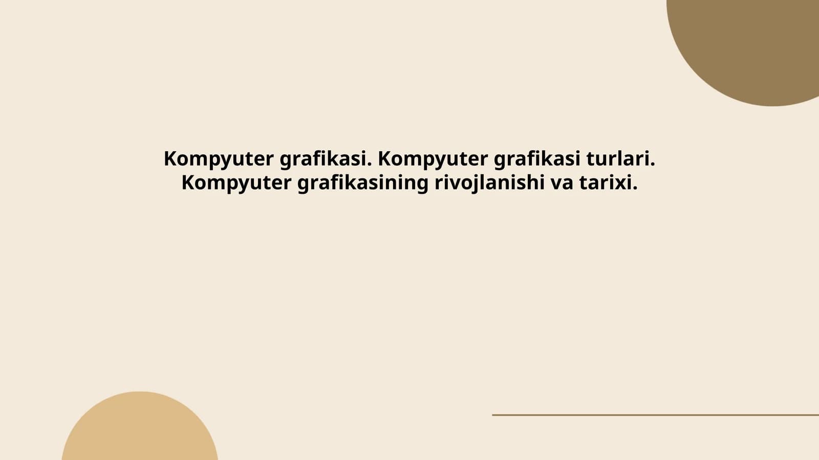 Kompyuter grafikasi turlari