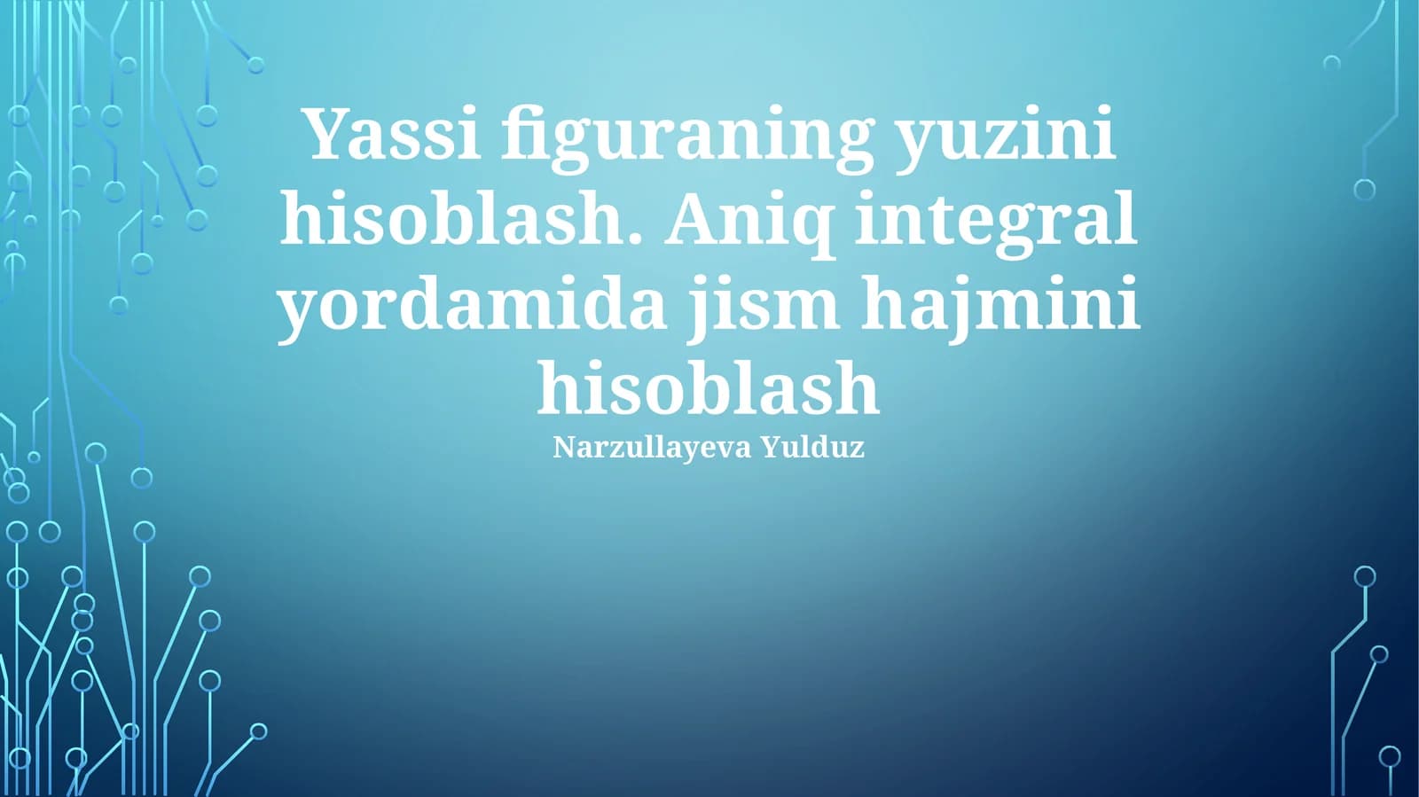 Yassi Figura Yuzasini Hisoblash