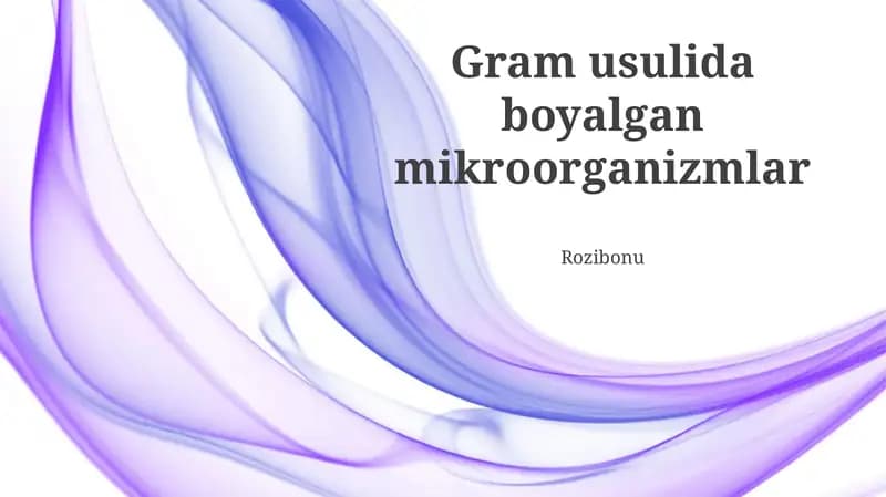 Gram usulida boyalgan mikroorganizmlar