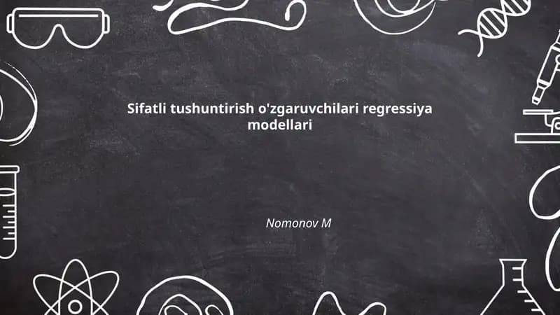 Sifatli tushuntirish o'zgaruvchilari regressiya modellari