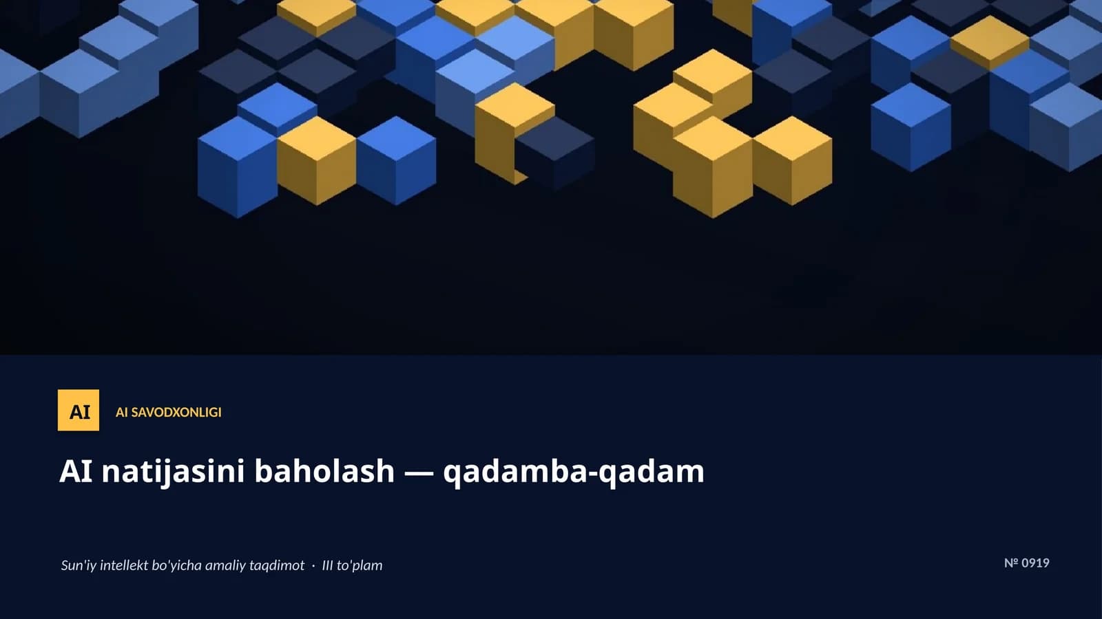 AI SAVODXONLIGI