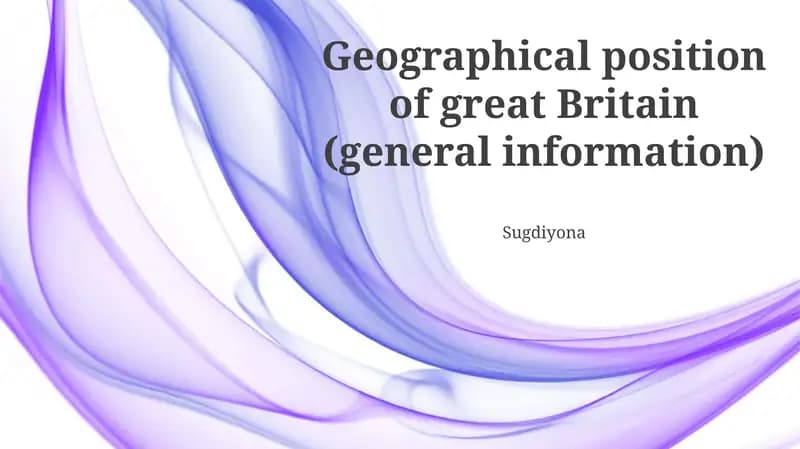 Geographical position of Great Britain