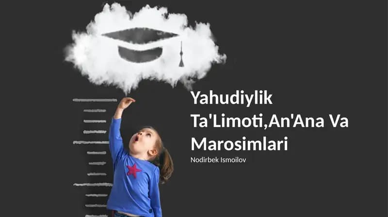 Yahudiylik Ta'Limoti,An'Ana Va Marosimlari