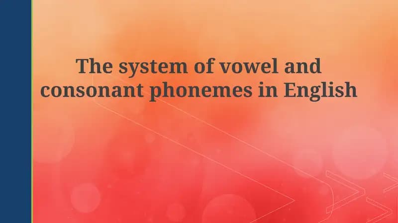 English Phonemes