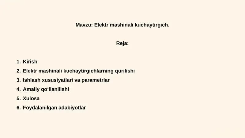Elektr mashinali kuchaytirgich