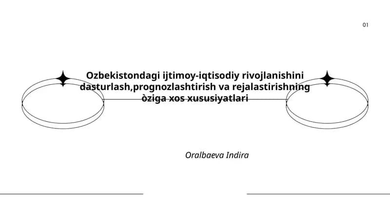 O'zbekistondagi Ijtimoy-Iqtisodiy Rivojlanishini Dasturlash, Prognozlashtirish va Rejalastirishning Òziga Xos Xususiyatlari